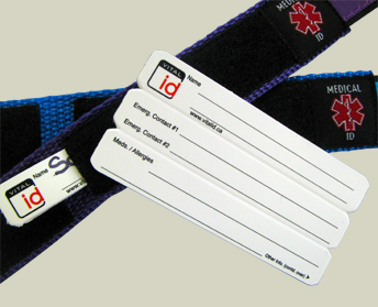Reserve ID-kaarten Medische armbanden